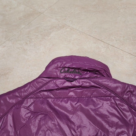Cabela's Womens S Small Purple Primaloft Insulated Goose Down Puffer Vest Jacket - Picture 12 of 12
